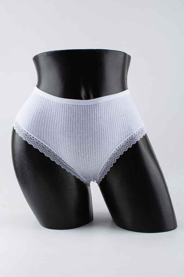 Слипы в рубчик с кружевом