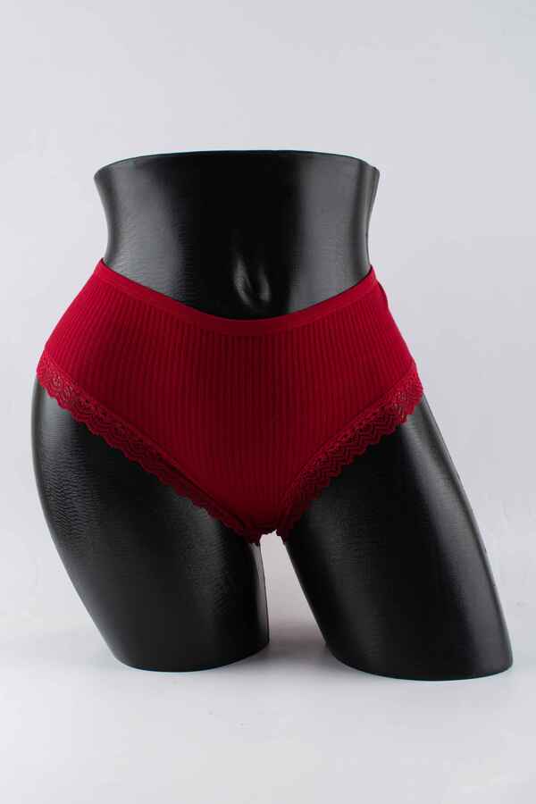 Слипы в рубчик с кружевом