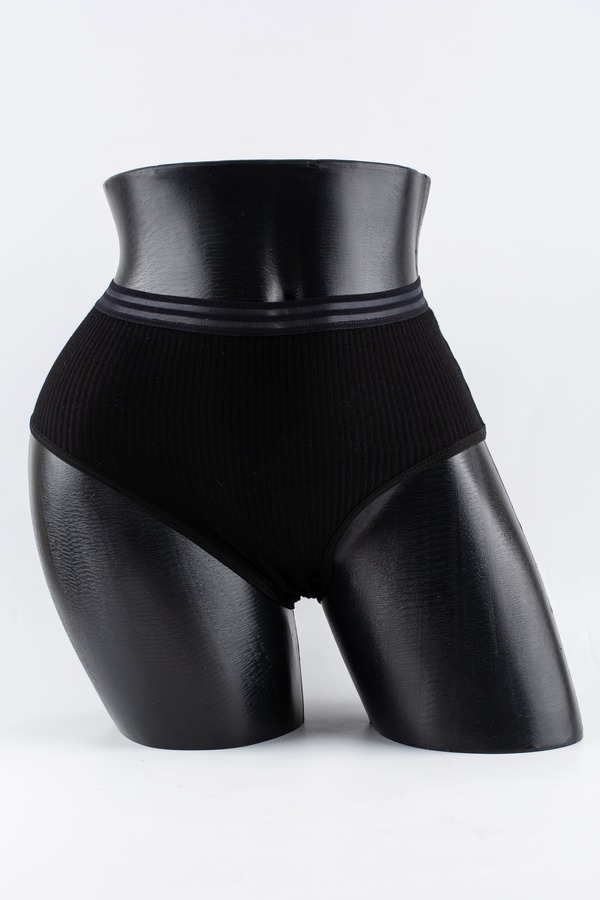 Слипы в рубчик с прозрачным поясом