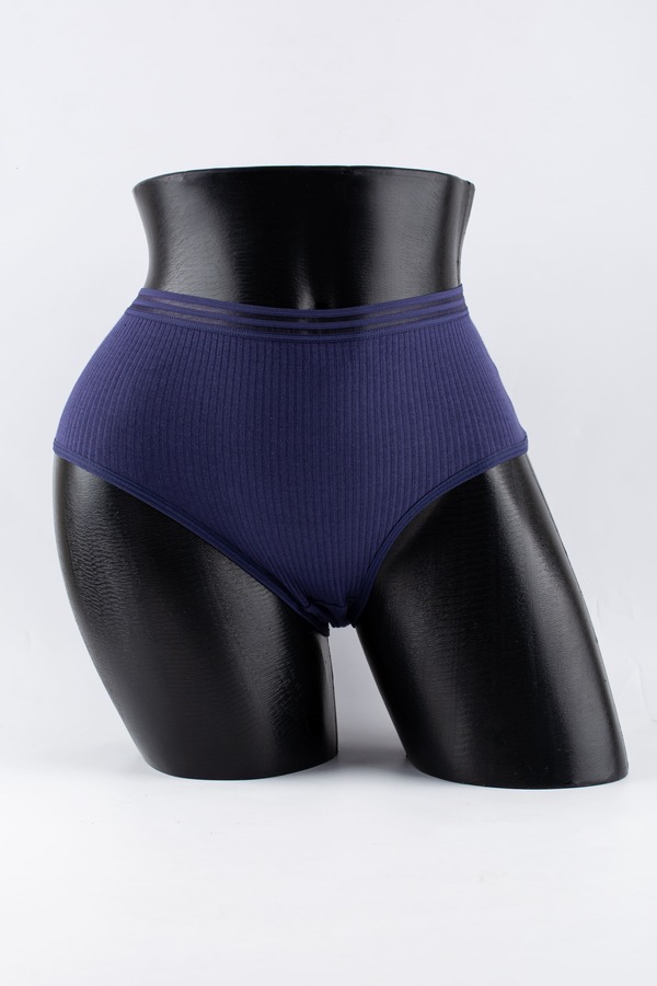 Слипы в рубчик с прозрачным поясом