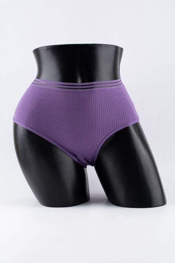 Слипы в рубчик с прозрачным поясом