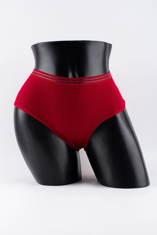 Слипы в рубчик с прозрачным поясом