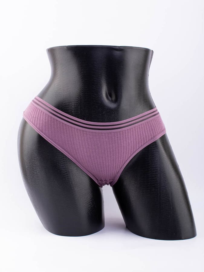 Слипы в рубчик с прозрачным поясом 