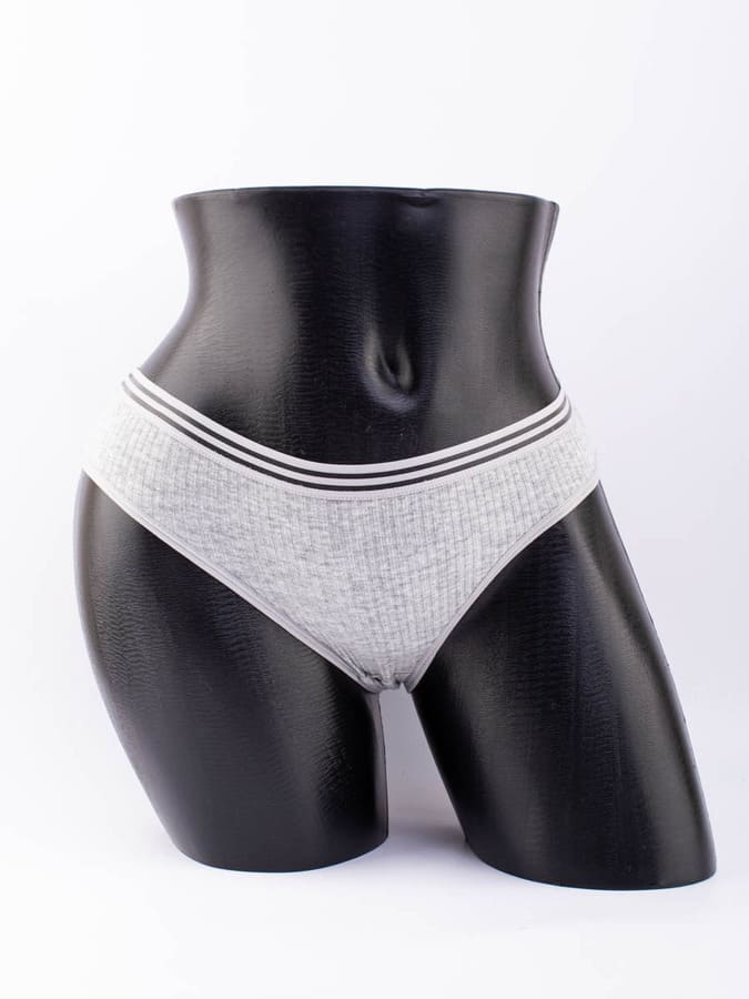 Слипы в рубчик с прозрачным поясом 