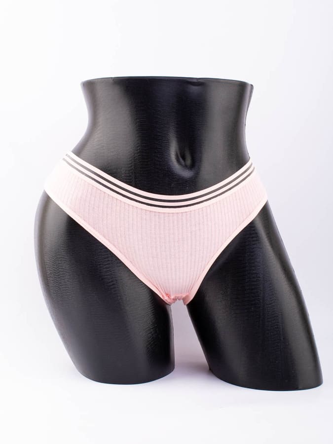 Слипы в рубчик с прозрачным поясом 