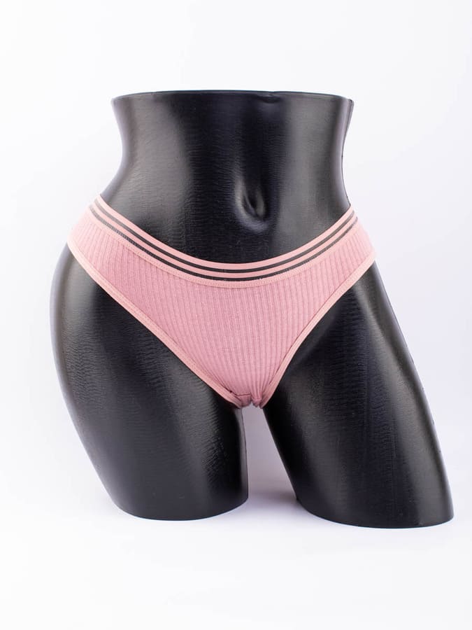 Слипы в рубчик с прозрачным поясом 