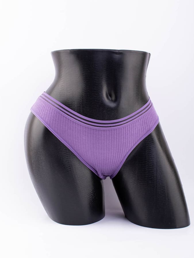 Слипы в рубчик с прозрачным поясом 