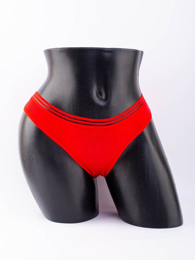 Слипы в рубчик с прозрачным поясом 