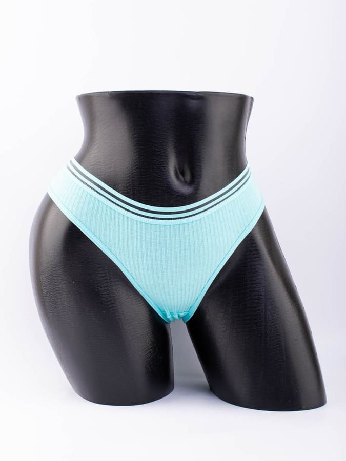 Слипы в рубчик с прозрачным поясом 