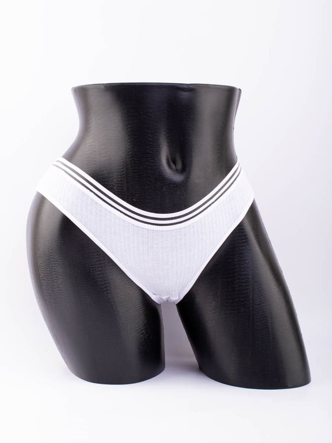 Слипы в рубчик с прозрачным поясом 