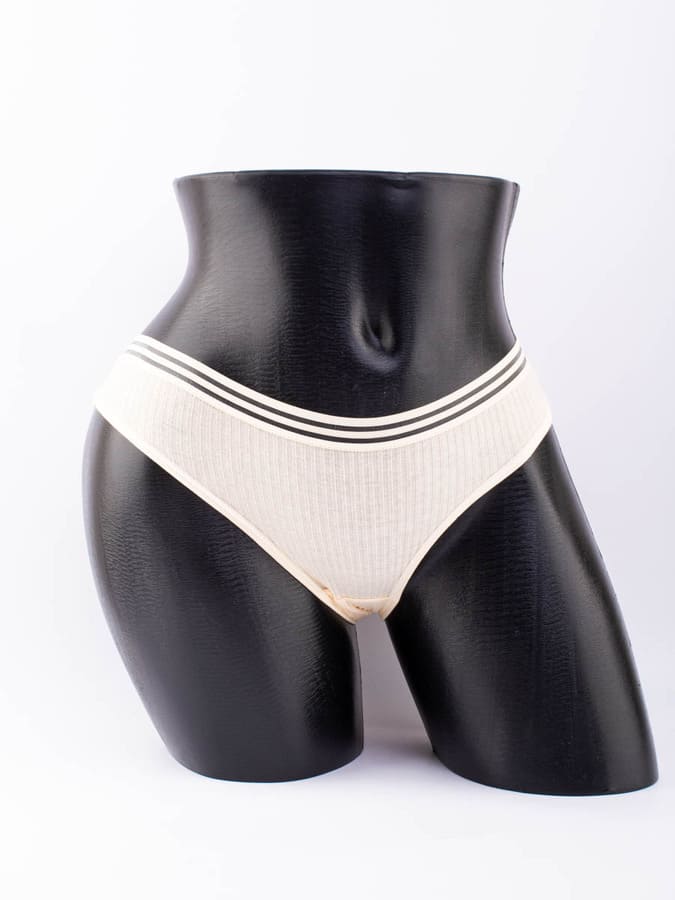 Слипы в рубчик с прозрачным поясом 