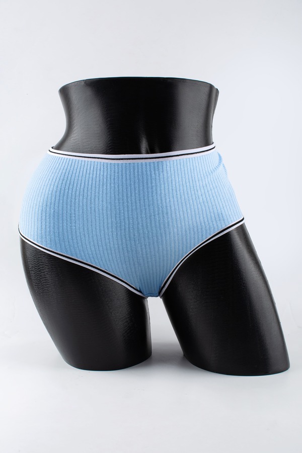 Слипы в рубчик с белым поясом и черной полоской 