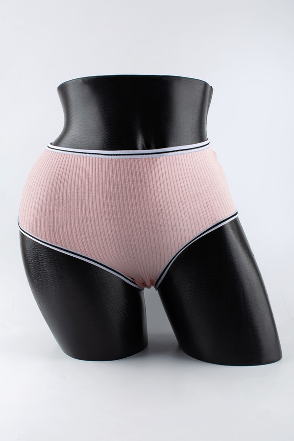 Слипы в рубчик с белым поясом и черной полоской 