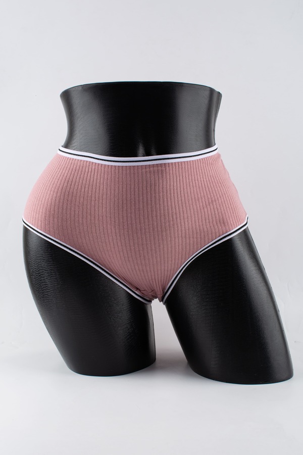 Слипы в рубчик с белым поясом и черной полоской 