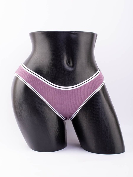 Слипы в рубчик с белым поясом и черной полоской 