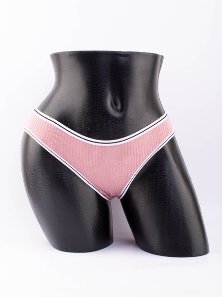 Слипы в рубчик с белым поясом и черной полоской 