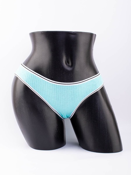 Слипы в рубчик с белым поясом и черной полоской 