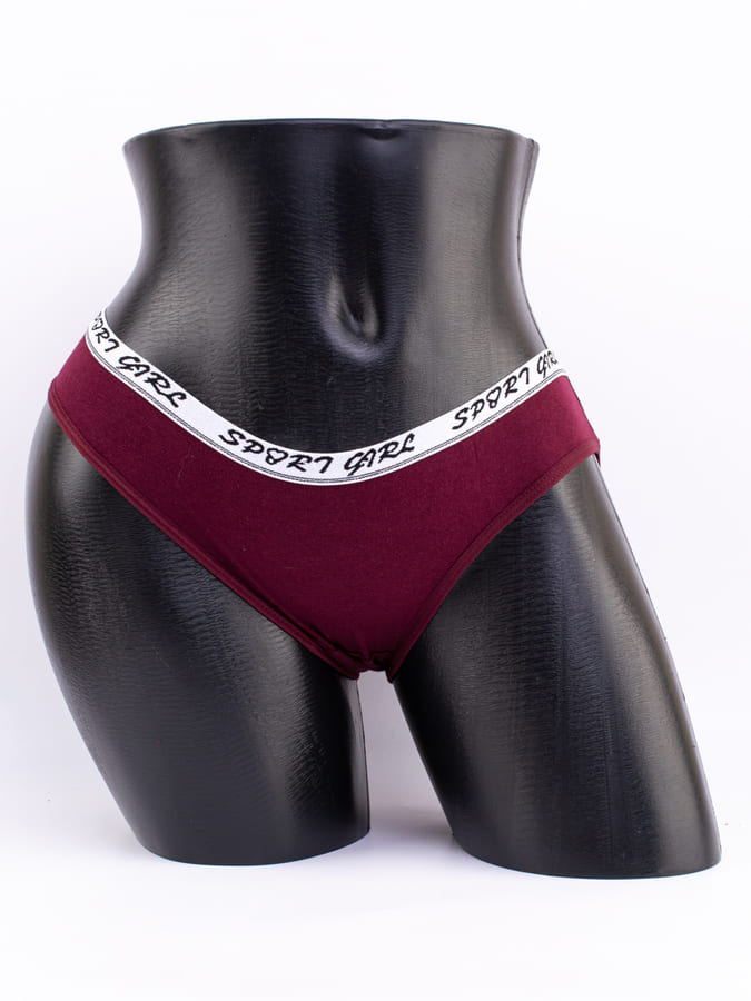 Слипы с эластичным поясом и надписью "sport"