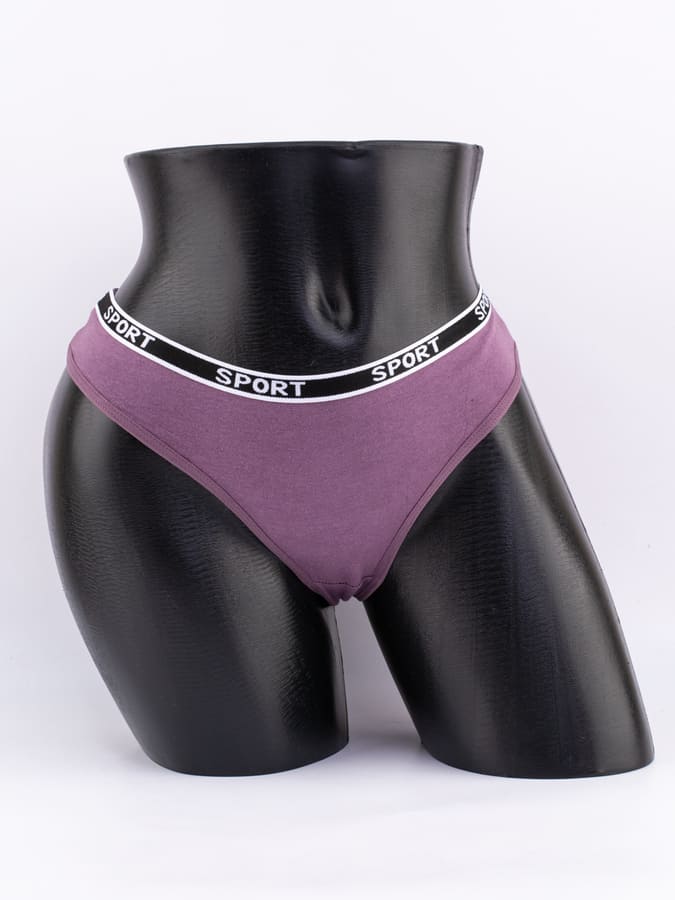 Стринги с черным поясом с надписью "sport"