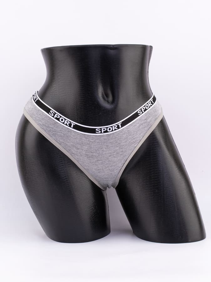 Стринги с черным поясом с надписью "sport"