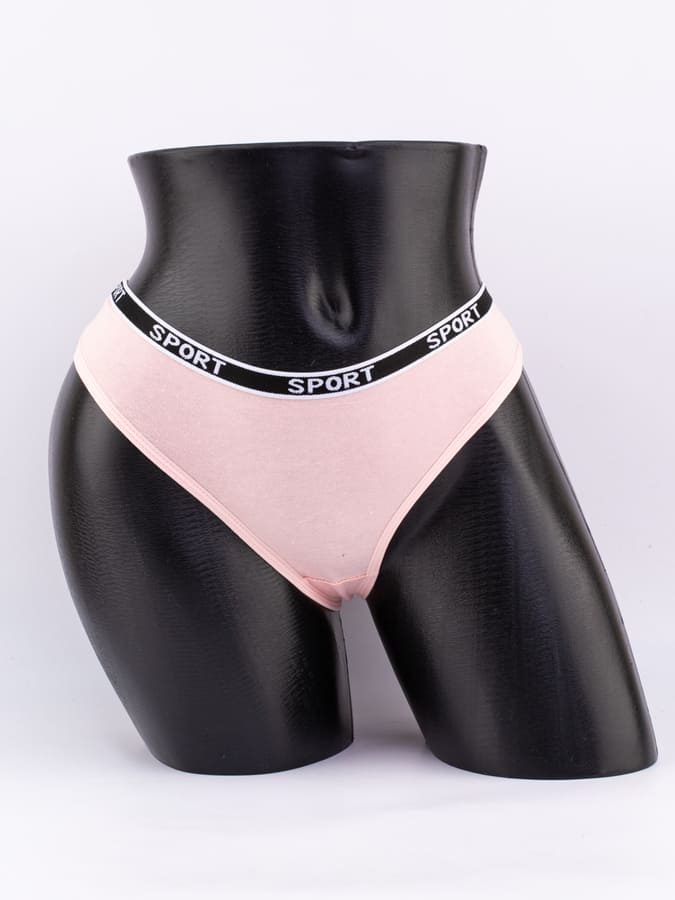Стринги с черным поясом с надписью "sport"