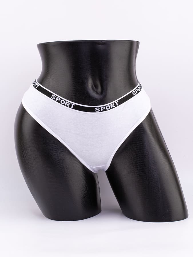 Стринги с черным поясом с надписью "sport"
