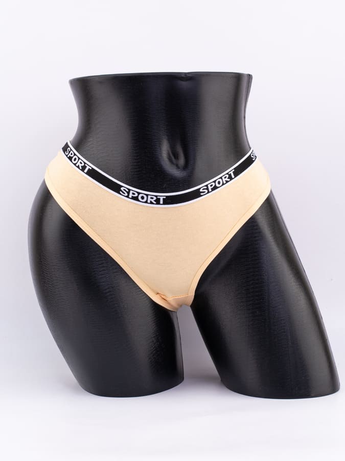 Стринги с черным поясом с надписью "sport"