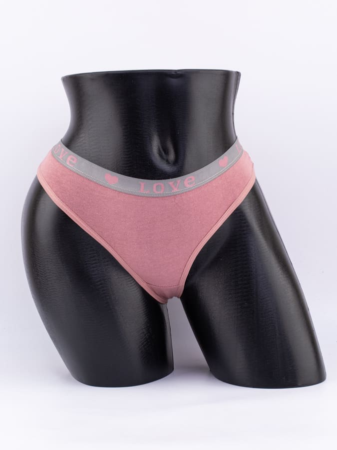 Стринги с эластичным поясом с надписью "love"