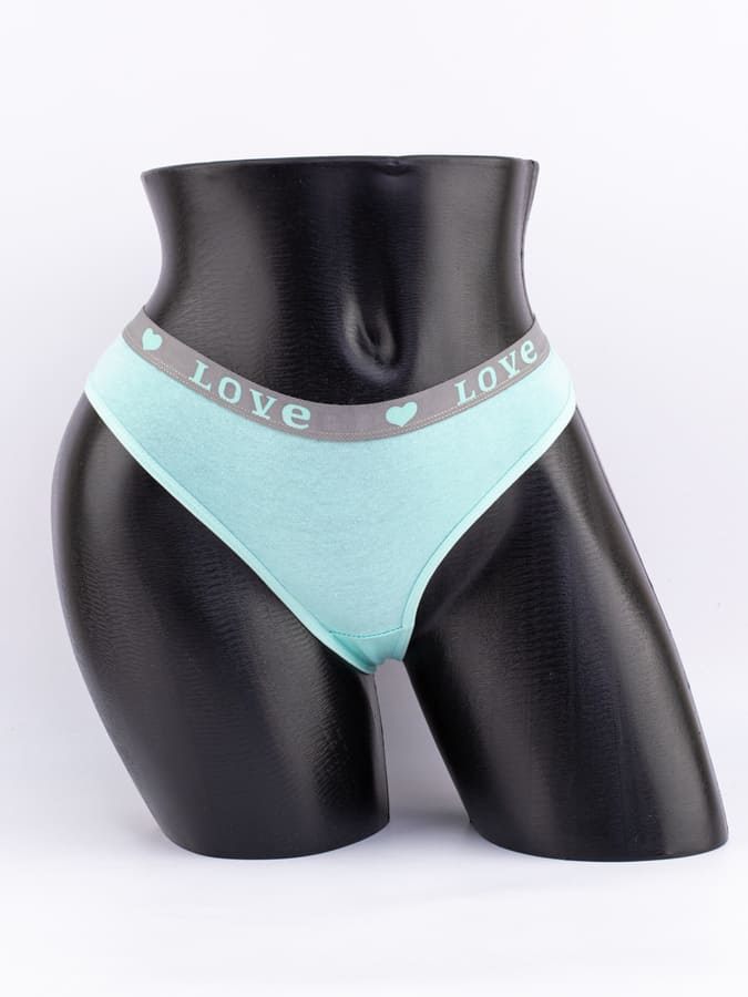 Стринги с эластичным поясом с надписью "love"