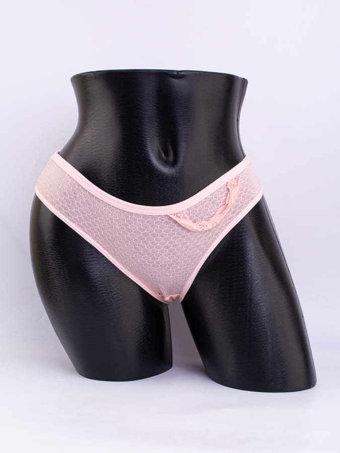 Слипы вафельные с кружевной вставкой