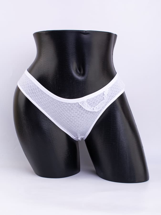 Слипы вафельные с кружевной вставкой