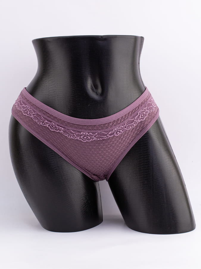 Слипы вафельные с кружевом