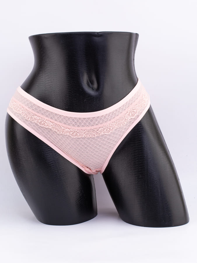 Слипы вафельные с кружевом