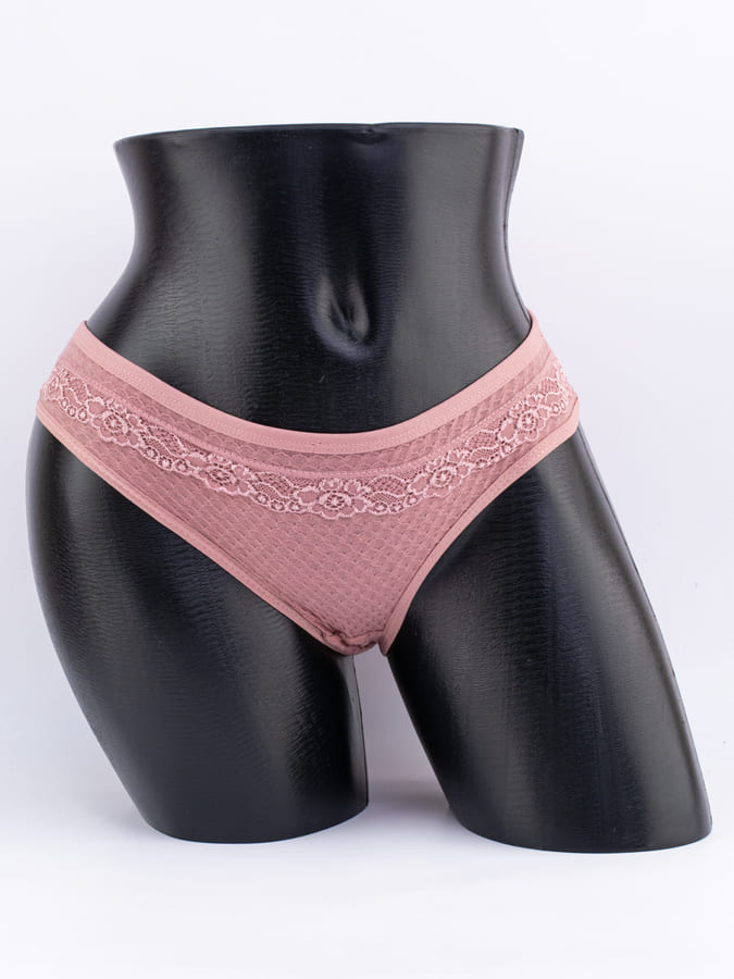 Слипы вафельные с кружевом