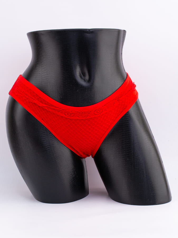 Слипы вафельные с кружевом