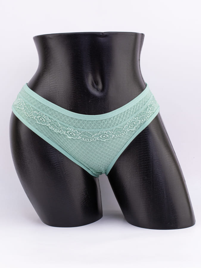 Слипы вафельные с кружевом