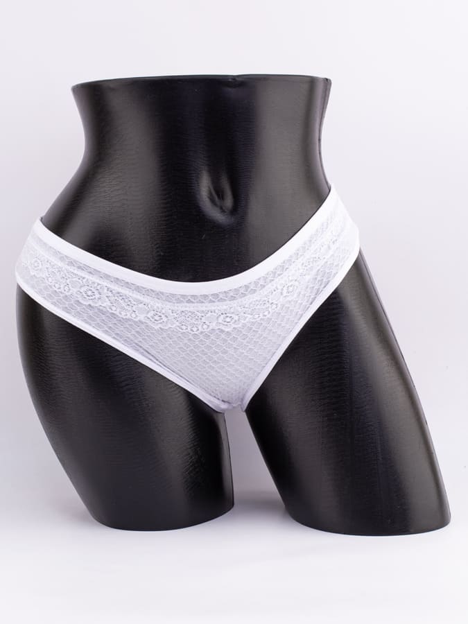 Слипы вафельные с кружевом