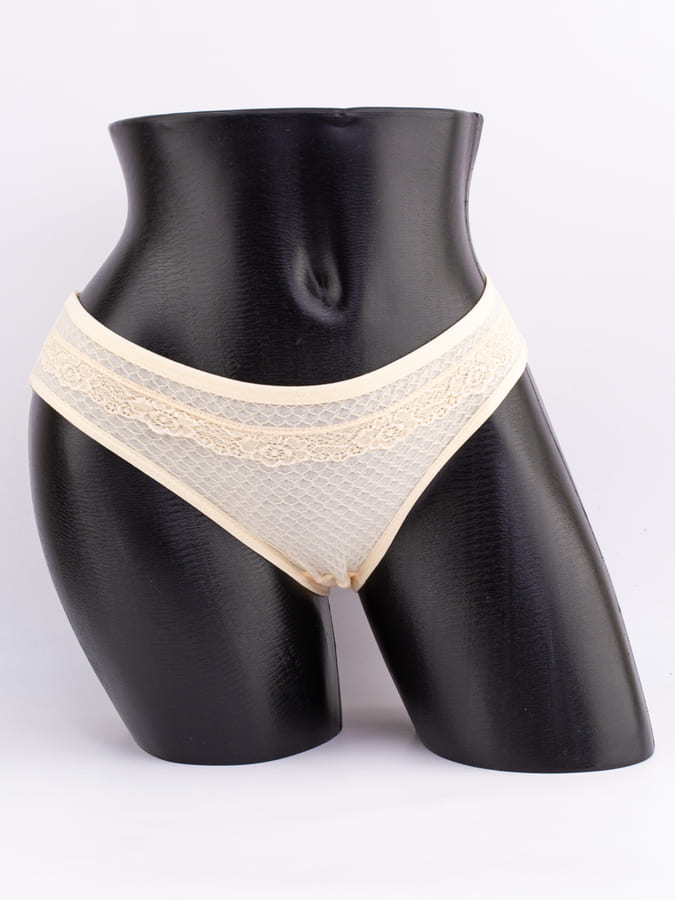 Слипы вафельные с кружевом