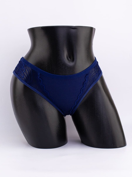 Слипы в рубчик с кружевом №2