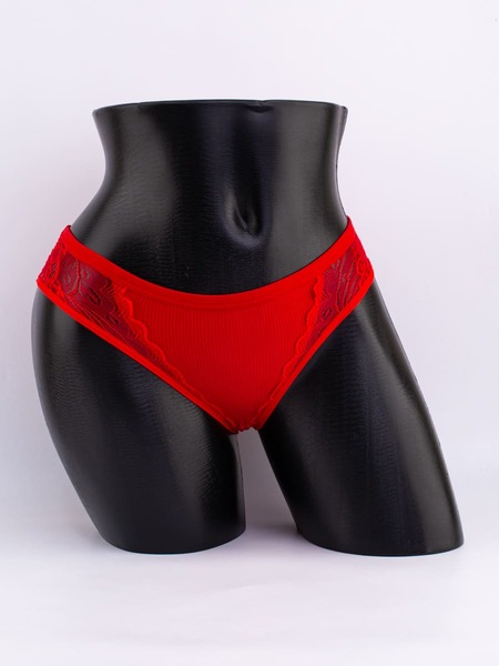 Слипы в рубчик с кружевом №2