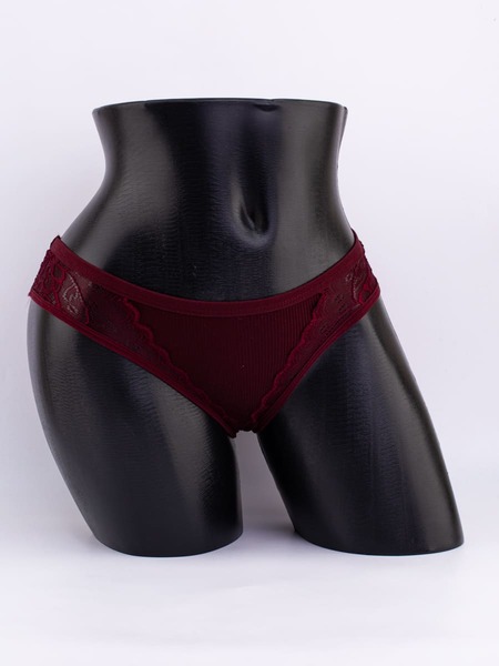 Слипы в рубчик с кружевом №2