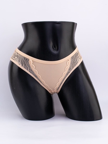 Слипы в рубчик с кружевом №2