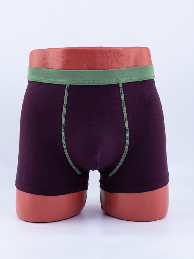 Однотонные мужские боксеры с цветным эластичным поясом