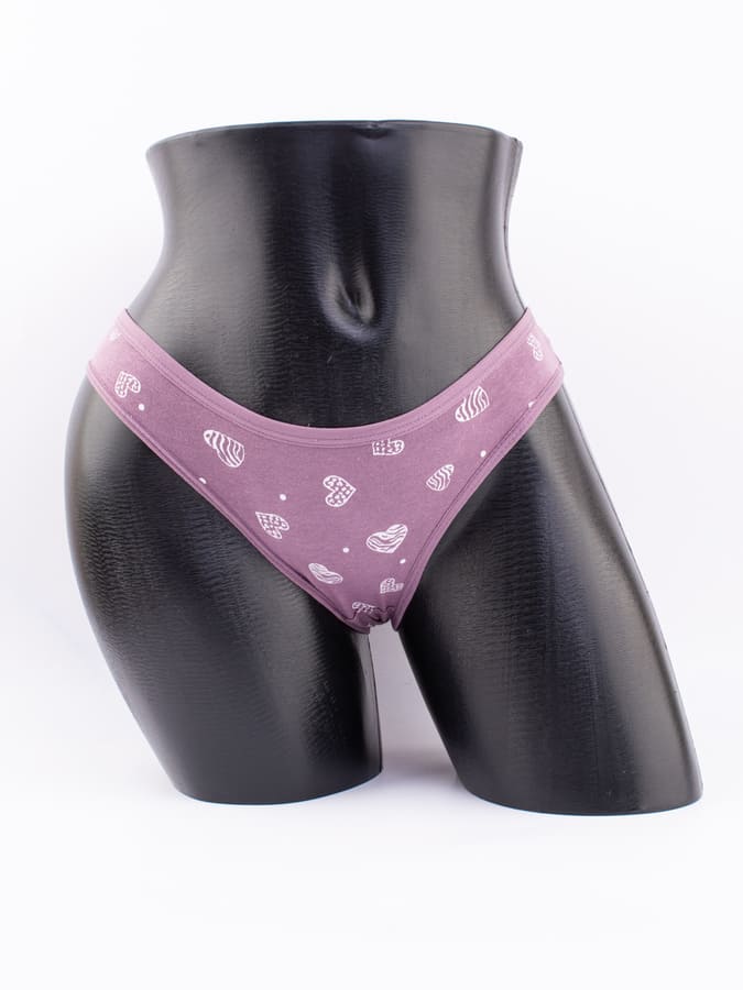 Слипы принтом "сердечки"