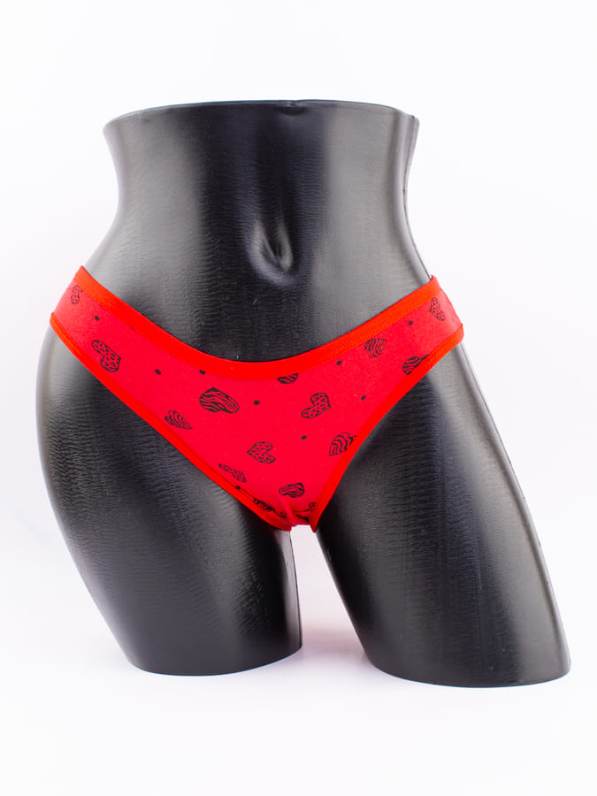 Слипы принтом "сердечки"