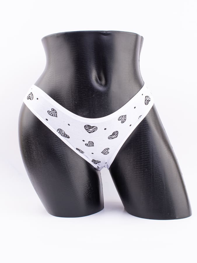 Слипы принтом "сердечки"