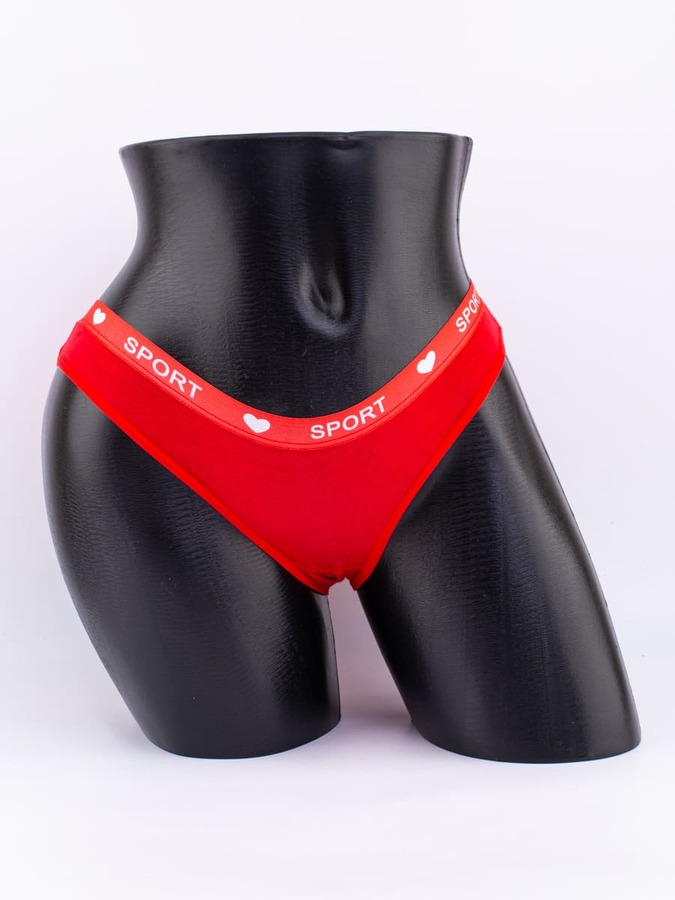 Слипы с эластичным поясом с надписью "sport"