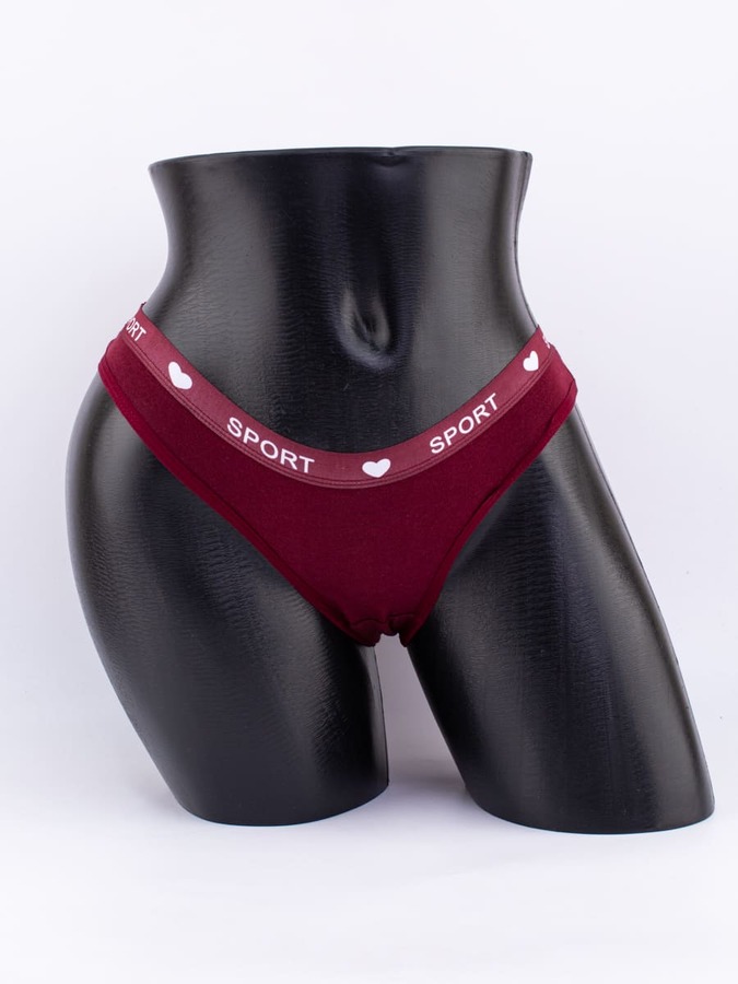 Слипы с эластичным поясом с надписью "sport"