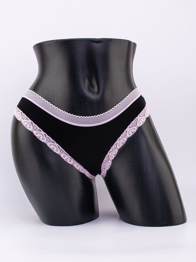 Слипы с кружевной окантовкой и эластичным поясом