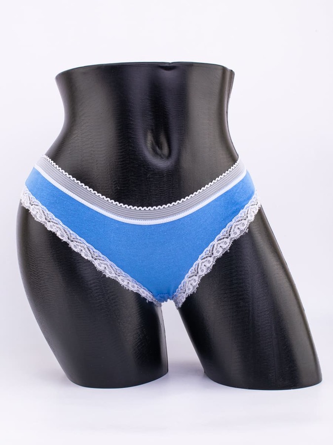 Слипы с кружевной окантовкой и эластичным поясом